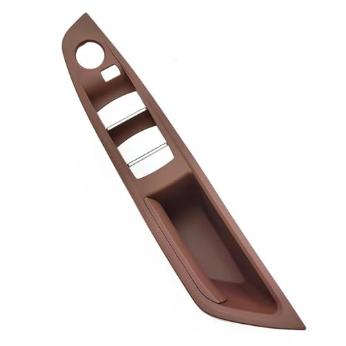 HANXIAO Autoinnenraumtürgriff Auto Innen Tür Pull Griff Armlehne Panel Trim Kein Spiegel Klapp Taste Für B&MW 5 Series F10 F11 F18 520 523 525 528 530 2010-2017 Innen Türgriff(RHD Brown) von HANXIAO