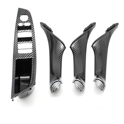 HANXIAO Autoinnenraumtürgriff Für B&MW 5 Series F10 F11 F18 520 523 525 528 530 2010-2017 LHD Innentür Armlehne Einbauplatte Türgriff Innen Türgriff(LHD Carbonfiber) von HANXIAO