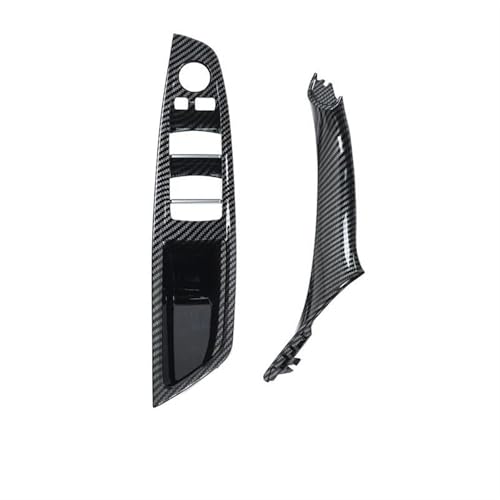 HANXIAO Autoinnenraumtürgriff Für B&MW 5 Series F10 F11 F18 520i 523i 525i 528i 535i 2010-2017 Innen Vorne Tür Armlehne Panel Trim Pull Griff LHD Innen Türgriff(Kohlefaser) von HANXIAO