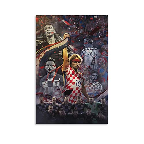 HANYING Luka Modrić Kunst, Fußballspieler, Mittelfeld-Poster, Bilddruck, Leinwand, Poster, Wandfarbe, Kunst, Poster, Dekoration, moderne Heimkunstwerke, 50 x 75 cm von HANYING