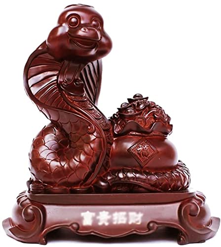 HAO JH Desktop-Accessoires Roter Tierkreis-Schlange Feng Shui Dekoration Home Office-Skulptur Dekoration 12 Chinesische Zodiac Lucky Craft Decoration 9.84 Zoll Tischdekoration von HAO JH