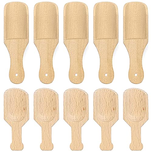 HAOBIN 10 StüCk Mini HolzlöFfel Kleine HolzlöFfel Klein Teeschaufel Holz Mini Holzschaufel Salz LöFfelchen Mini GewüRzlöFfel Holz KüChe Kurzgriff HolzlöFfel KüChenutensilien FüR Salz GewüRz Kaffee Tee von HAOBIN