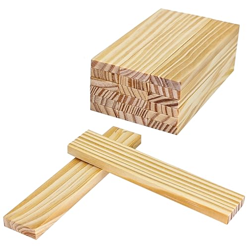 HAOBIN bastelholz klötzchen Holzbausteine bastelklötzchen Hölzchen 120x23x7 mm holzklötze Holzleiste Holzstäbchen basteln Holz für Heimwerkerprojekte und Deko,Bau und Vertäfelung (20) von HAOBIN