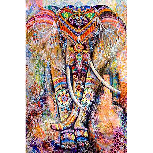 5D DIY Diamond Art Painting Kits, Diamond Art Painting Bilder Set, Elefant Diamant Malerei Strass Kreuzstich Stickerei Painting Kits Malen nach Zahlen für Erwachsene Kinder Wohnwand Dekor, 30x40cm von HAOCHEN