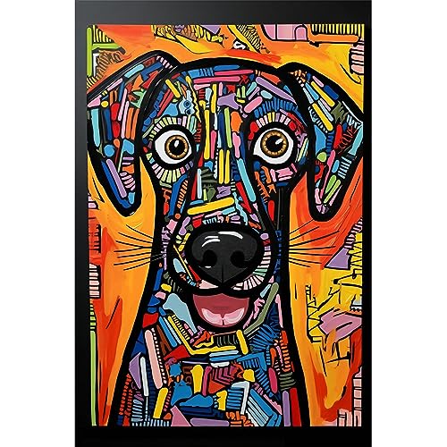 HAOCHEN 5D Diamond Art Painting Kit, DIY Diamant Painting Bilder, Diamant Kristall Strass Kreuzstich Painting Bilder Malen nach Zahlen 30x40cm, für Erwachsene Kinder Zuhause Wanddekoration (Hund) von HAOCHEN