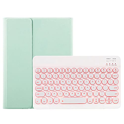 HAODEE Fall Mit Tastatur Für IPad Air 1 2 3 PRO 10.5 11 12.9 Zoll Drahtlose Tastatur Mit Hintergrundbeleuchtung 4 10.9 9.7 10.2 (Color : Green with Backlit, Size : for IPad pro 12.9) von HAODEE