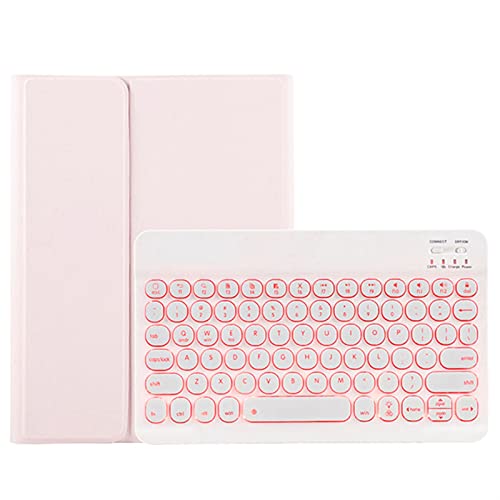 HAODEE Fall Mit Tastatur Für IPad Air 1 2 3 PRO 10.5 11 12.9 Zoll Drahtlose Tastatur Mit Hintergrundbeleuchtung 4 10.9 9.7 10.2 (Color : Pink with Backlit, Size : for air4 10.9) von HAODEE