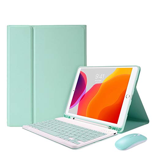 HAODEE Für iPad Air 5 10,9 Zoll Hülle Magnetische Schlanke mit Bluetooth -Touchpad -Tastatur -Mauskoffer (Color : Blue Mouse, Size : Air 4 10.9) von HAODEE