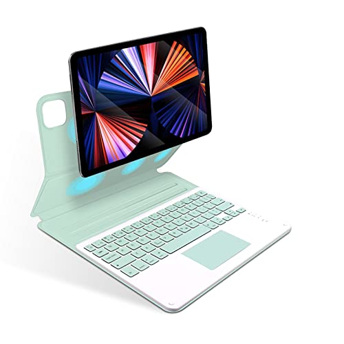 HAODEE Für iPad Pro 11 Case Keyboard Case 2021 2020 2018 Teclado für iPad Air 5 2022 Magic Keyboard Cover (Color : Green, Size : Pro 11 2020 2018) von HAODEE