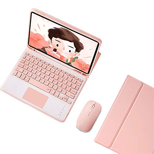 HAODEE Für iPad Pro Case Air 4 10,9 Zoll magnetische Schlankabdeckung mit Bluetooth Touchpad -Tastatur -Maushülle (Color : PINK Touch Mouse, Size : IPad Pro 11) von HAODEE