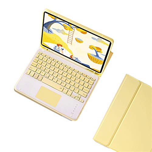 HAODEE Für iPad Pro Case Air 4 10,9 Zoll magnetische Schlankabdeckung mit Bluetooth Touchpad -Tastatur -Maushülle (Color : Yellow Touch Mouse, Size : Pro 11 2020) von HAODEE