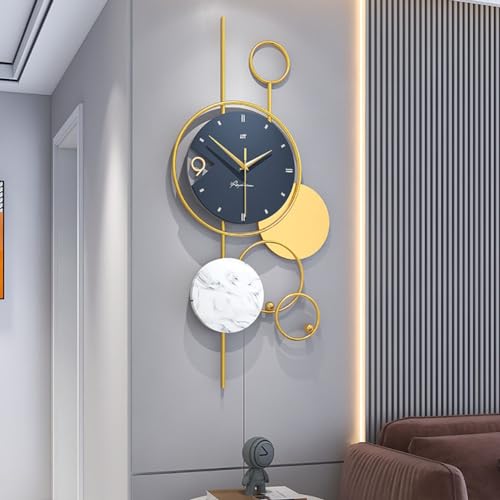 Große Wanduhr Für Wohnzimmer, Dekoration, Groß, Modernes Pendel, Dekorative Wanduhr Für Küche, Wanddeko Metall, Schlafzimmer, Büro, Geräuschlos, Einzigartige Wand, Clcok, Für Heimdekoration, 38*78 Cm von HAODING