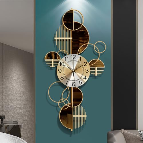 Wohnzimmer Wanduhr, Wanddeko Metall, Moderne Einfache Mode Kreative Große Wand Uhr, Stille Batterie Betriebene Metall Uhren, Für Haus, Schlafzimmer, Esszimmer, Küche, Wand 3D Kunst D(Color:Vertikal) Wohnzimmer Wanduhr, Wanddeko Metall, Moderne Einfache Mode Kreative Große Wand Uhr, Stille Batterie Betriebene Metall Uhren, Für Haus, Schlafzimmer, Esszimmer, Küche, Wand 3D Kunst D(Color:Vertikal) von HAODING