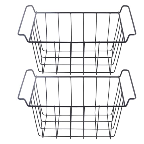 HAOHIZE Gefrierkörbe für Gefriertruhen, Gefrierschrank-Organizer, 2er-Pack, verstellbare hängende Tiefkühltruhen-Organizer, Gefrierdraht-Aufbewahrungskorb für Kühlschrankregale (39 * 20 * 20cm) von HAOHIZE