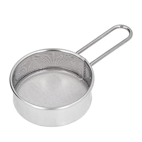HAOHIZE Kleines Sieb Küche, Küchensieb Edelstahl, Mini Kleines Mehlsieb für Backpulver, Zucker, Kaffee, Nudeln, Puderzucker, Matcha Sieb, Teesieb, 40 Feine Maschensiebe, Mini Sieb mit Griff (6.5 cm) von HAOHIZE