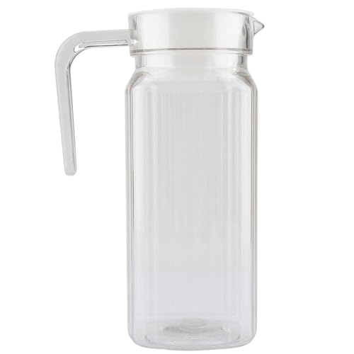 HAOHIZE Krug mit Deckel, Einmachglaskrug mit Filterdeckel Wasserkrug mit Deckel und Ausguss große Krüge für Getränke Muttermilch Acrylkrug Karaffe für kaltes Wasser (800ML) von HAOHIZE