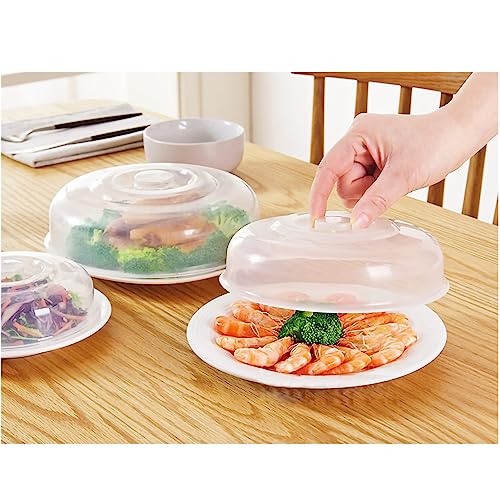 HAOHIZE Mikrowellen-Abdeckung, Mikrowellen-Spritzer-Abdeckung, transparentes PP-Material, Lebensmittelschutz, Grab-Design, sichere Mikrowellen-Spritzer-Abdeckung (Mittel 17 cm) von HAOHIZE