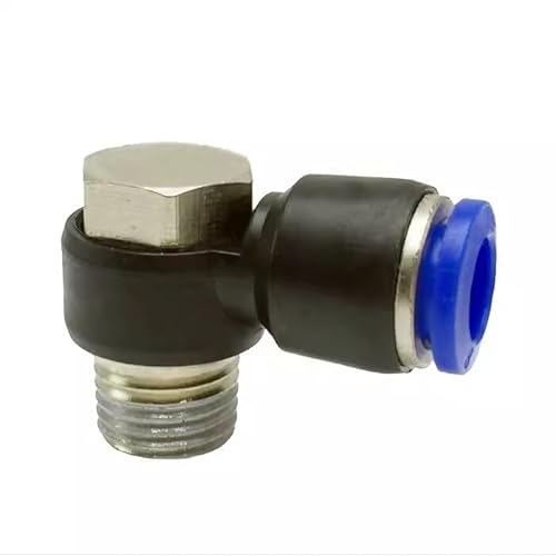 1 Stück Messing-Kniestück, pneumatische Einsteckverschraubung for 1/8"-1/2" BSPT und 4-16mm Rohre – Gas-Vakuum-Anschluss(12-02 Ph) von HAOJZE