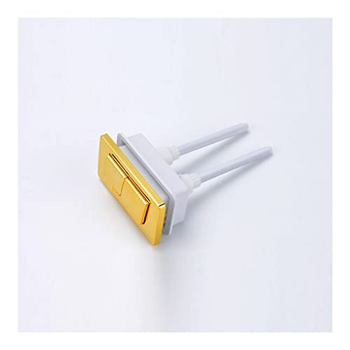 1 Stück goldener Toilettenspülknopf – 83 x 45 mm, quadratische Form for Doppelspülsysteme von HAOJZE