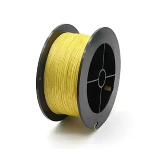 HAOJZE 1 Stück UL1423 PTFE-Draht – Hochtemperatur-versilbertes Kupfer 38–24 AWG Elektronisches einadriges Mikrofeinkabel(Yellow,1 REEL-24AWG X 150M) von HAOJZE