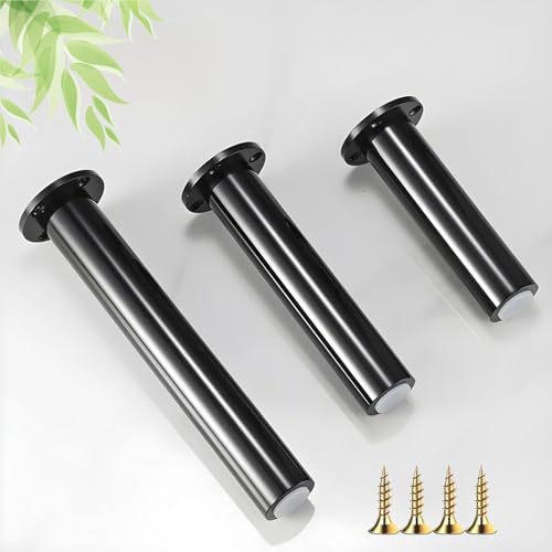 HAOJZE Verstellbare Möbelbeine aus Acryl, 4er-Set – robuste Couchbeine for Heimwerkerprojekte, höhenverstellbare Tischbeine(Black,18cm/7.09inch) von HAOJZE