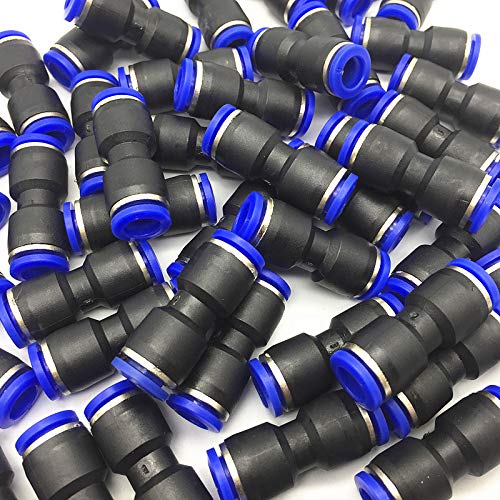 PU-Pneumatik-Gerade-Fitting, 2-Wege-Anschluss for 4/6/8/10/12 mm Schläuche – 100-teiliges Paket, I-Typ-Fittings(14mm) von HAOJZE