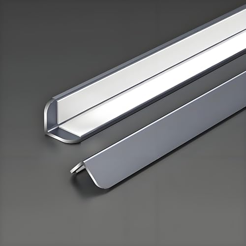 1 Stück Aluminium-Bodenübergangsband, L - Formleisten, Zum Verbinden Von Bodenlücken Teppichschwellenübergang Fliesenboden(Gray,1.5cm) von HAOKKV