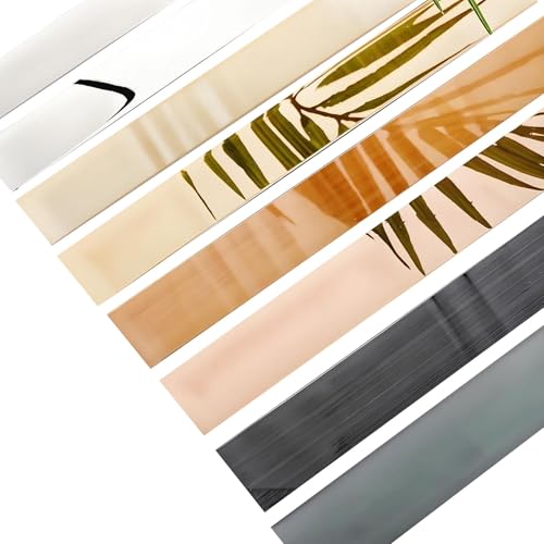 1m Selbstklebend Metallisierte Zierleisten Spiegelähnliche Oberfläche, Edelstahl, Abziehen Und Aufkleben, Für Wand, Spiegel, Möbeldekor(Matte Black,2cm/0.78in) von HAOKKV