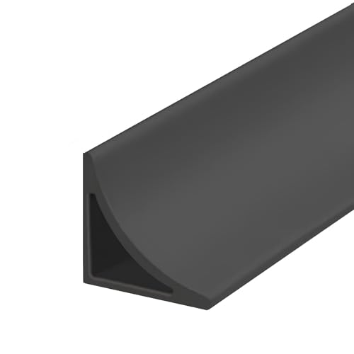 1m Türschwellen Leiste Selbstklebend, Gummirampe Für Fliesen/Holz/Teppich, Selbstklebende Teppichleiste Für Türöffnungen Und Schwellen(Black,2cm*3cm) von HAOKKV