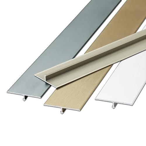 3 * 90cm Aluminium-T-Formleisten Und Bodenübergangsleiste, Bodentrennleisten Für Türschwellen Und Fugen Zwischen Laminat Und Fliesen(Gun Grey,25mm) von HAOKKV
