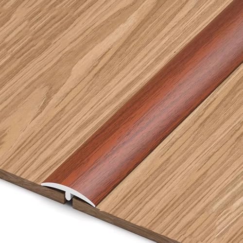 3 * 90cm Bodenleiste Abdeckleiste Für, Aluminium Boden-Leiste, Für Teppich-Türöffnungen Zum Verbinden Von Bodenlücken(Red Oak Wood Grain,W2.5cm) von HAOKKV