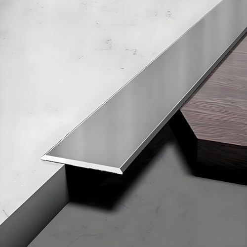 3 * 90cm Türschwellen Leiste, Flache Trennleiste, Aluminium Boden-Leiste, Metallbodenleisten Für Türen, Schwellen, Rampen, Fliesen, Laminate(Gray,1cm/0.3in) von HAOKKV