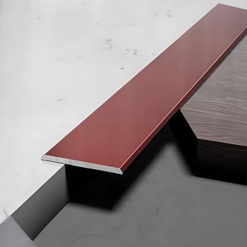 3 * 90cm Türschwellen Leiste, Flache Trennleiste, Aluminium Boden-Leiste, Metallbodenleisten Für Türen, Schwellen, Rampen, Fliesen, Laminate(Red,1.2cm/0.4in) von HAOKKV