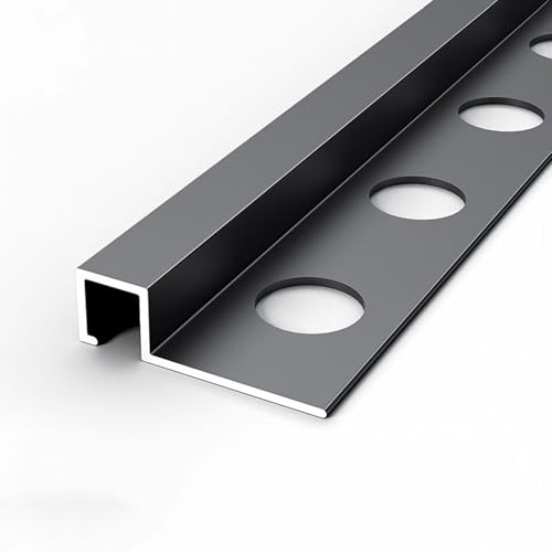 3 Stück Aluminium-Übergangsleiste Boden, Zum Füllen Von Höhenlücken Zwischen Türen, Schwellen, Fliesen Und Laminaten Zwischen 0,5 Und 1,2 cm(Gray,0.8cm*1.2cm*2.92cm) von HAOKKV