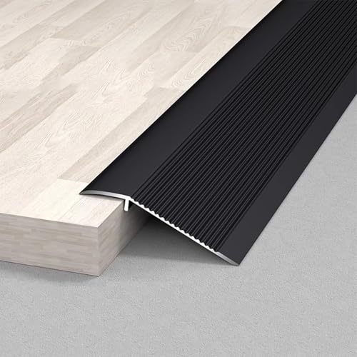 90cm Aluminium Boden-Leiste, Bodenreduzierer, Türschwellenrampen, zum Bodenlücken Fliesenboden, Überbrückungshöhe zwischen 0,8 und 4,5 cm(Gray,2.95cm/1.16in) von HAOKKV