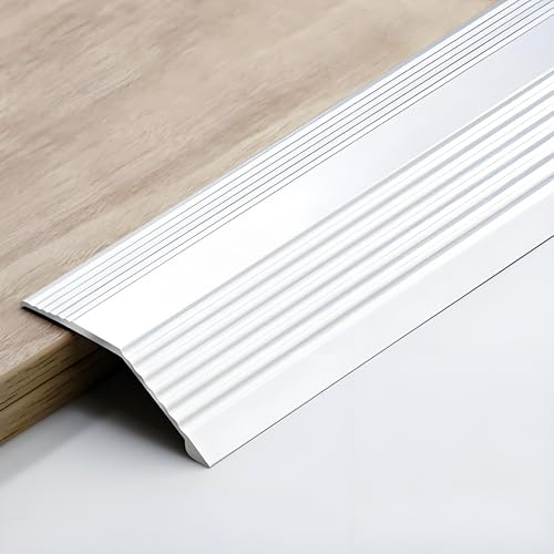 90cm Aluminium Boden Übergangsleiste, zum Füllen von Fugen zwischen Türöffnungen, Fliesen und Laminatübergängen mit Einer Höhe von 1 bis 4 cm(Silver,3.5cm/1.37in) von HAOKKV