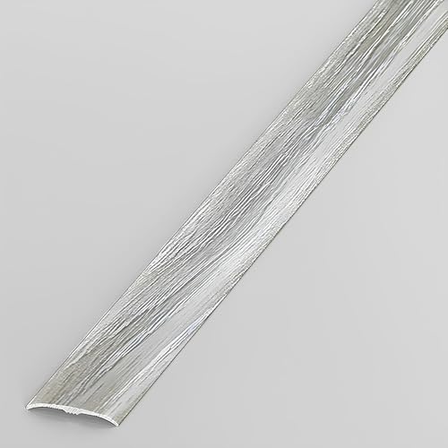 90cm Aluminium-Bodenübergangsleiste, Bodentrennstreifen, Zum Verbinden Von Bodenlücken, Teppichen, Schwellenabdeckungen, Bodenfliesen(Grey Wood Grain,W2cm) von HAOKKV