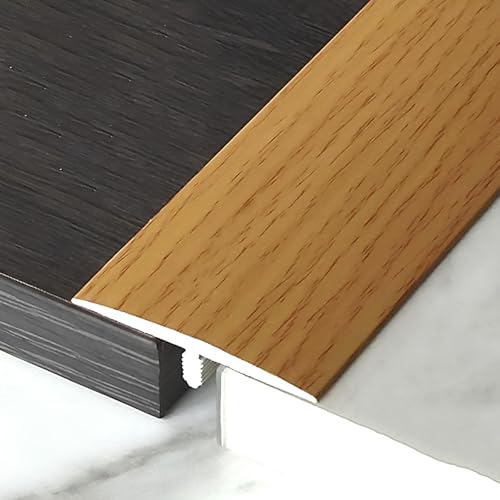 90cm Holzmaserung-Bodenbelag-Randstreifen, PVC- Übergangsleiste Boden, Geeignet Für Fliesen, Holzböden Und Teppiche(Oak Color) von HAOKKV
