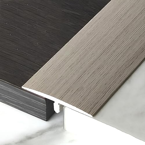 90cm Holzmaserung-Bodenbelag-Randstreifen, PVC- Übergangsleiste Boden, Geeignet Für Fliesen, Holzböden Und Teppiche(Striped Gray) von HAOKKV