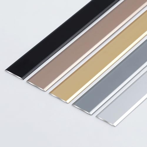 Abdeckleiste Selbstklebende Boden-/Türübergangsleiste, Aluminium-Abdeckleisten Für Büro, Hotel, Zuhause Zum Verbinden Von Bodenlücken(Rose,W12mm) von HAOKKV