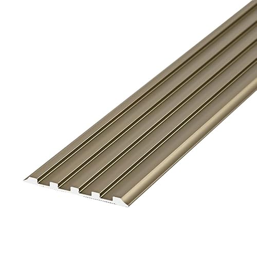 Aluminium Boden-Leiste, Bodenprofil Für Türschwelle, Für Türöffnungen, Tür-/Fliesen-/Schwellenreduzierer, Türkantenverkleidung 100cm(Bronze,49.5mm) von HAOKKV