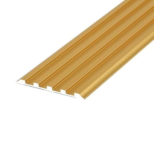 Aluminium Boden-Leiste, Bodenprofil Für Türschwelle, Für Türöffnungen, Tür-/Fliesen-/Schwellenreduzierer, Türkantenverkleidung 100cm(Gold,49.5mm) von HAOKKV