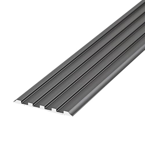 Aluminium Boden-Leiste, Bodenprofil Für Türschwelle, Für Türöffnungen, Tür-/Fliesen-/Schwellenreduzierer, Türkantenverkleidung 100cm(Gray,40mm) von HAOKKV