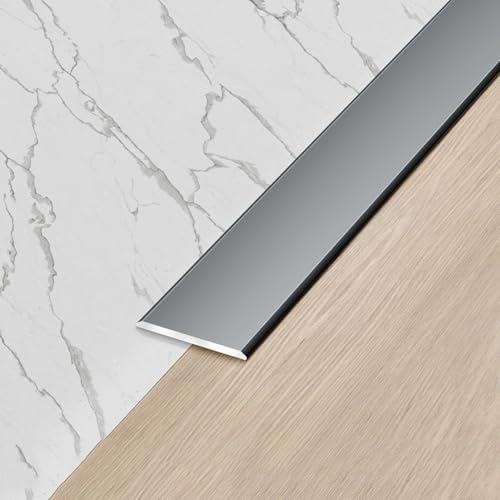 Aluminium Boden-Leiste, Flache Trennleiste Für Laminatböden/Holzböden/LVT – Metallplatte Zum Verbinden Von Böden/Füllen Von Lücken(Gray,15mm) von HAOKKV