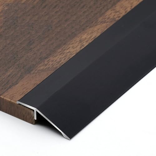 Aluminium-Bodenübergangsleiste, Bodenreduzierer, Schwellenrampe, geeignet für Türöffnungen, Fliesen, Vinylböden, Laminatdielen, 90cm*3pcs(Black,35mm) von HAOKKV