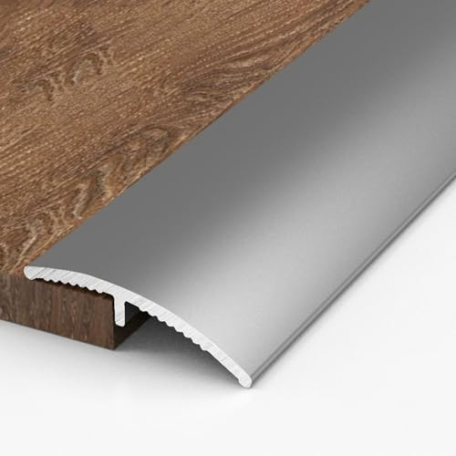 Aluminium-Bodenübergangsleiste, Bodenreduzierer, Schwellenrampe, geeignet für Türöffnungen, Fliesen, Vinylböden, Laminatdielen, 90cm*3pcs(Gray,20mm) von HAOKKV