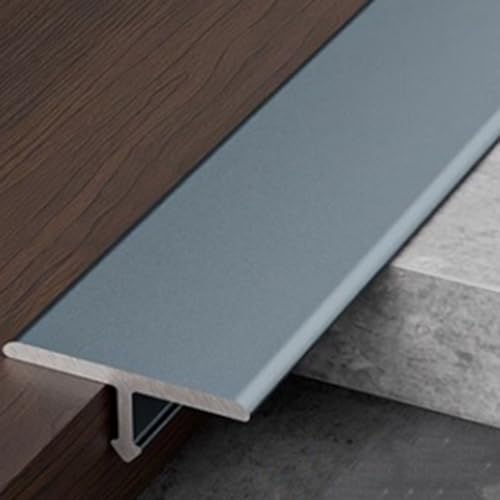 Aluminium-T-Formleisten Und Übergangsleiste Boden, Für Laminatbodendielen, Vinylbodenübergang, Spaltabdeckung, L90cm×3St(Blue,W1cm) von HAOKKV