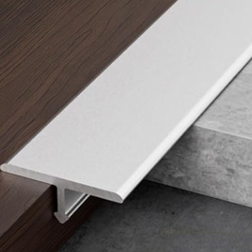 Aluminium-T-Formleisten Und Übergangsleiste Boden, Für Laminatbodendielen, Vinylbodenübergang, Spaltabdeckung, L90cm×3St(Silver,W3.3cm) von HAOKKV