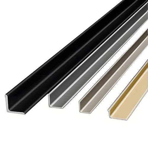 Aluminium Türschwellen Leiste/Teppichrandstreifen/Teppichschwellenübergang, Winkelprofile Für Böden, Stufen, Treppen Und Wände (L-Form–90Cm * 3Stück)(Gray,1.5cm*1.5cm) von HAOKKV