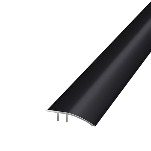 Aluminium-Übergangsleiste Boden, Schwellenrampe, Für Laminat-Türkantenschwellen Von 0,8 cm Bis 4 cm, Schutz Der Bords, Bodenreduzierer 90cm(Black,10cm*3.93in) von HAOKKV